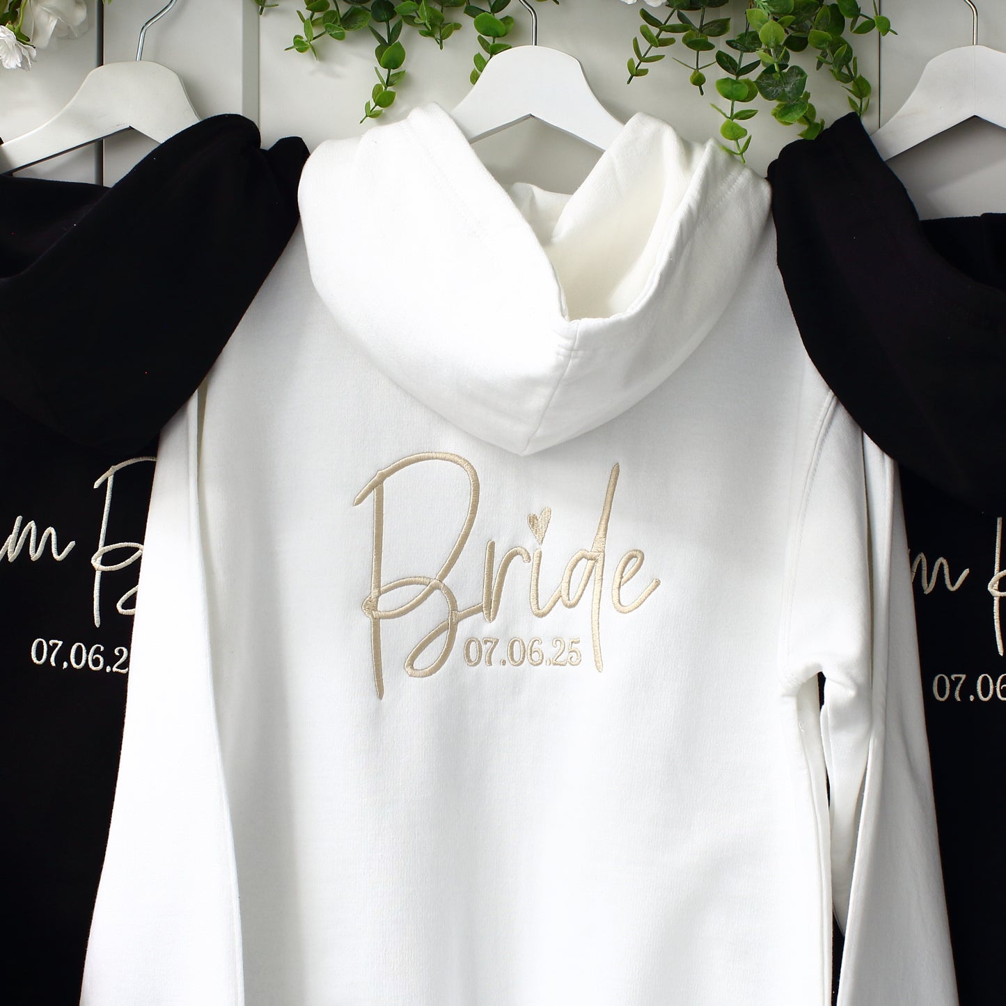 Bridal Zipped Hoodies - Black