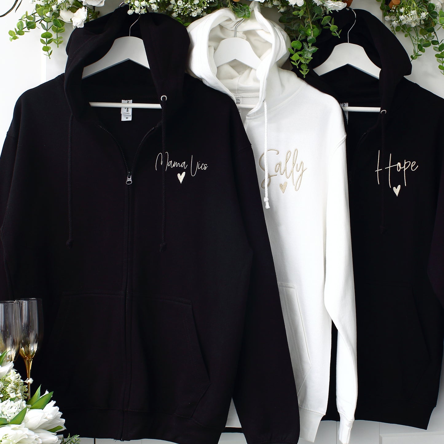 NEW - Bridal Zipped Hoodies - Black