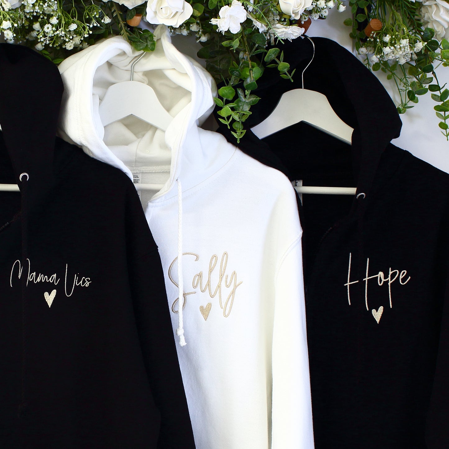 Bridal Zipped Hoodies - Black