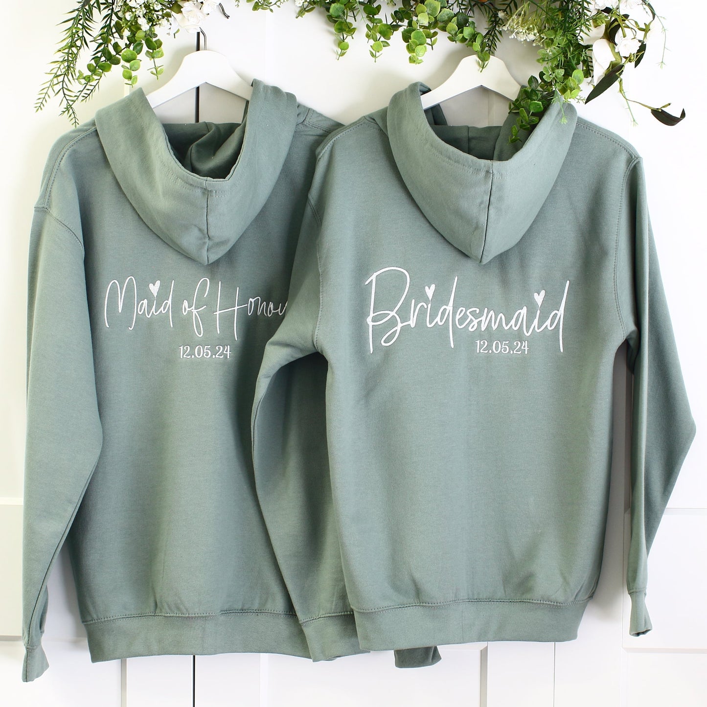 Bridal Zipped Hoodies - Hot Pink