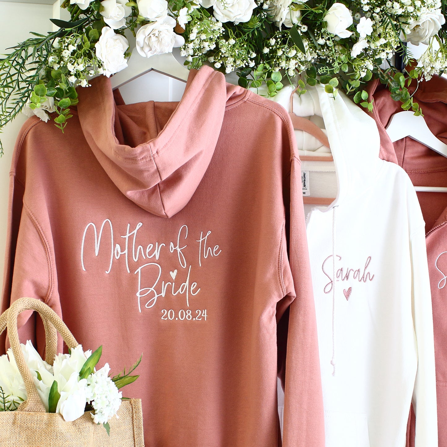 NEW - Bridal Zipped Hoodies - Dusty pink