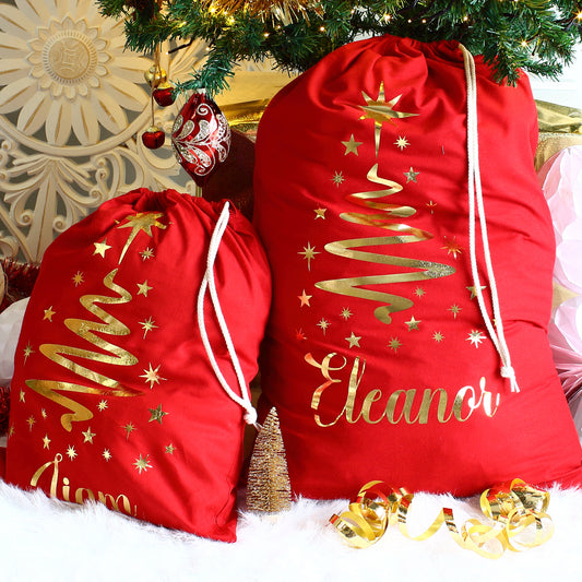 NEW - Christmas Gift Sacks - Red