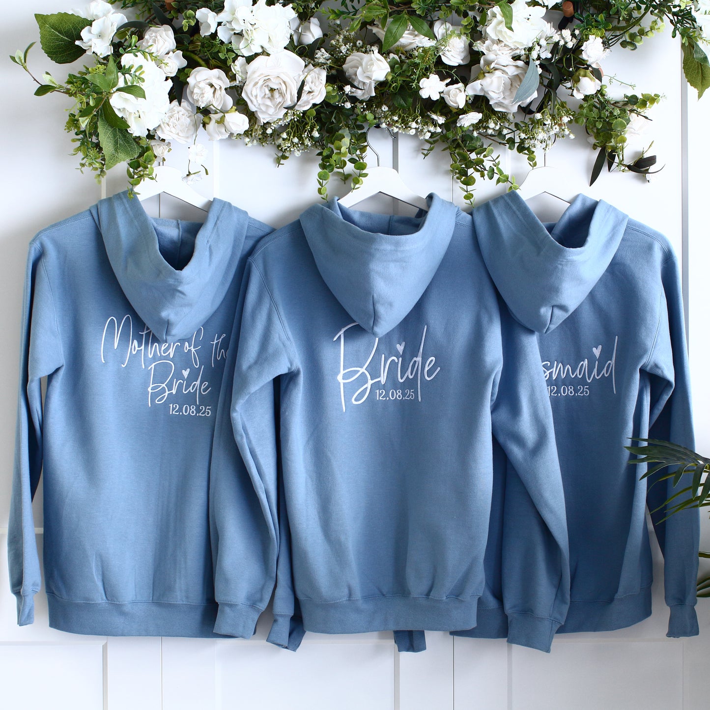 NEW - Bridal Zipped Hoodies - Dusty Blue