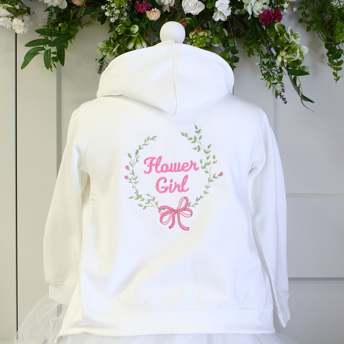 Flower Girl Wreath Zipped Hoodie