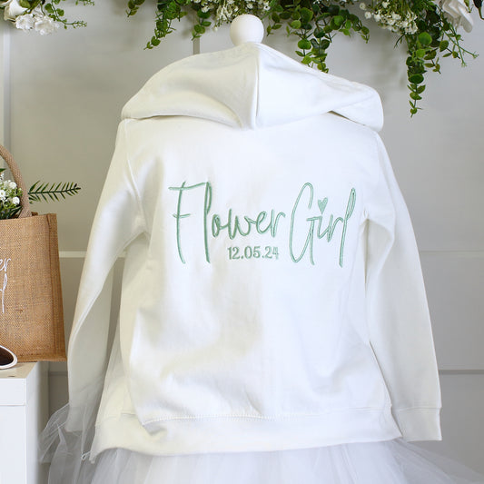NEW - Flower Girl Zipped Hoodie - 4 colours