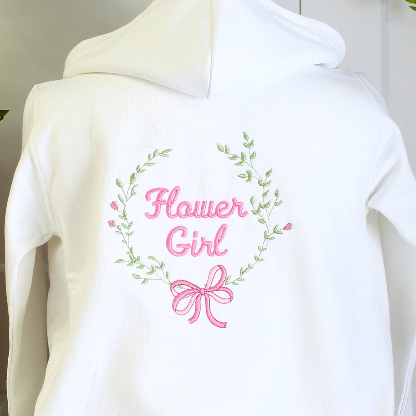 Flower Girl Wreath Zipped Hoodie