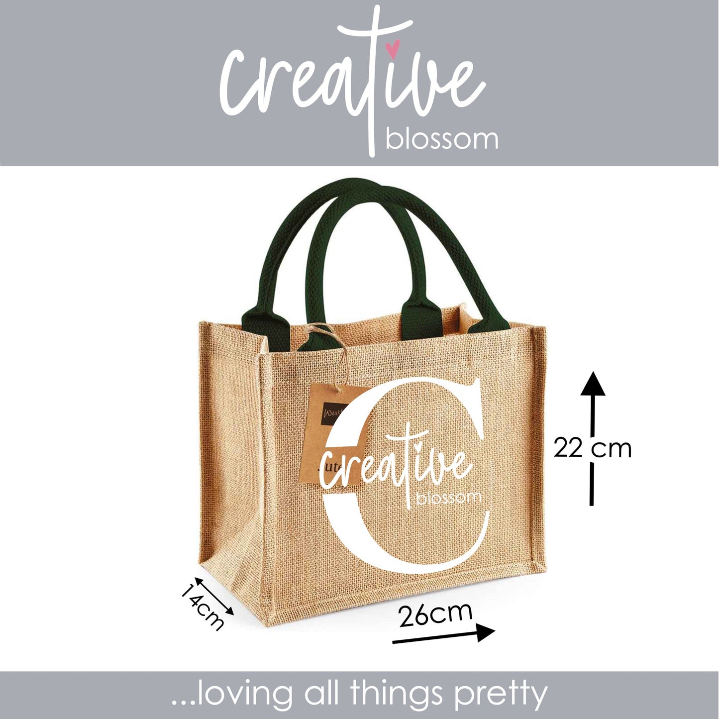 Embroidered 2D Christmas Tree Gift Bag