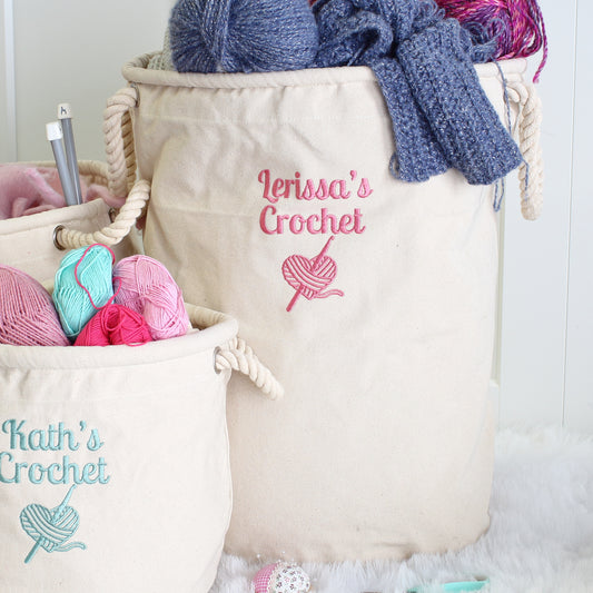 Heavyweight Canvas Storage  - Crochet