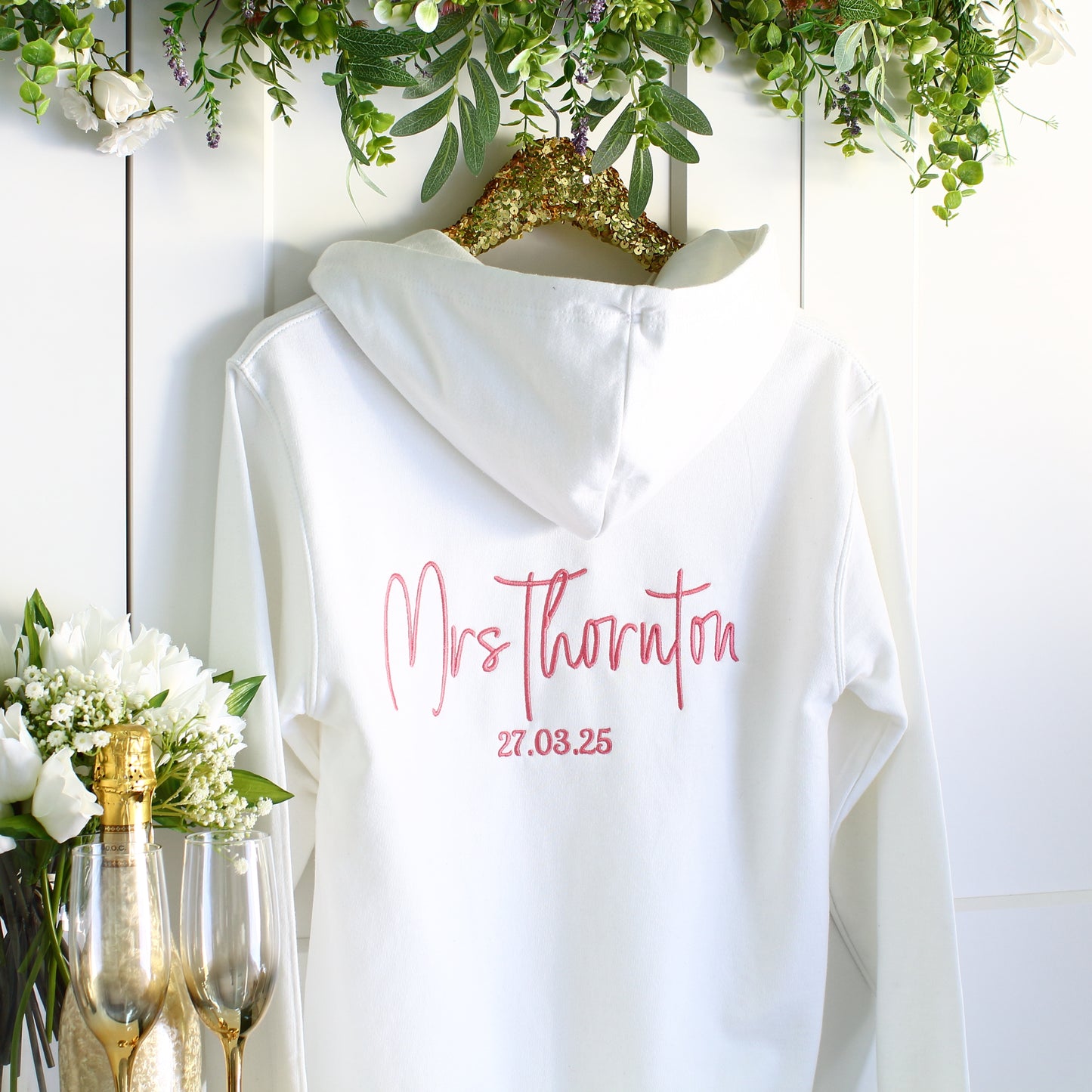 Mrs Name Zipped Hoodie