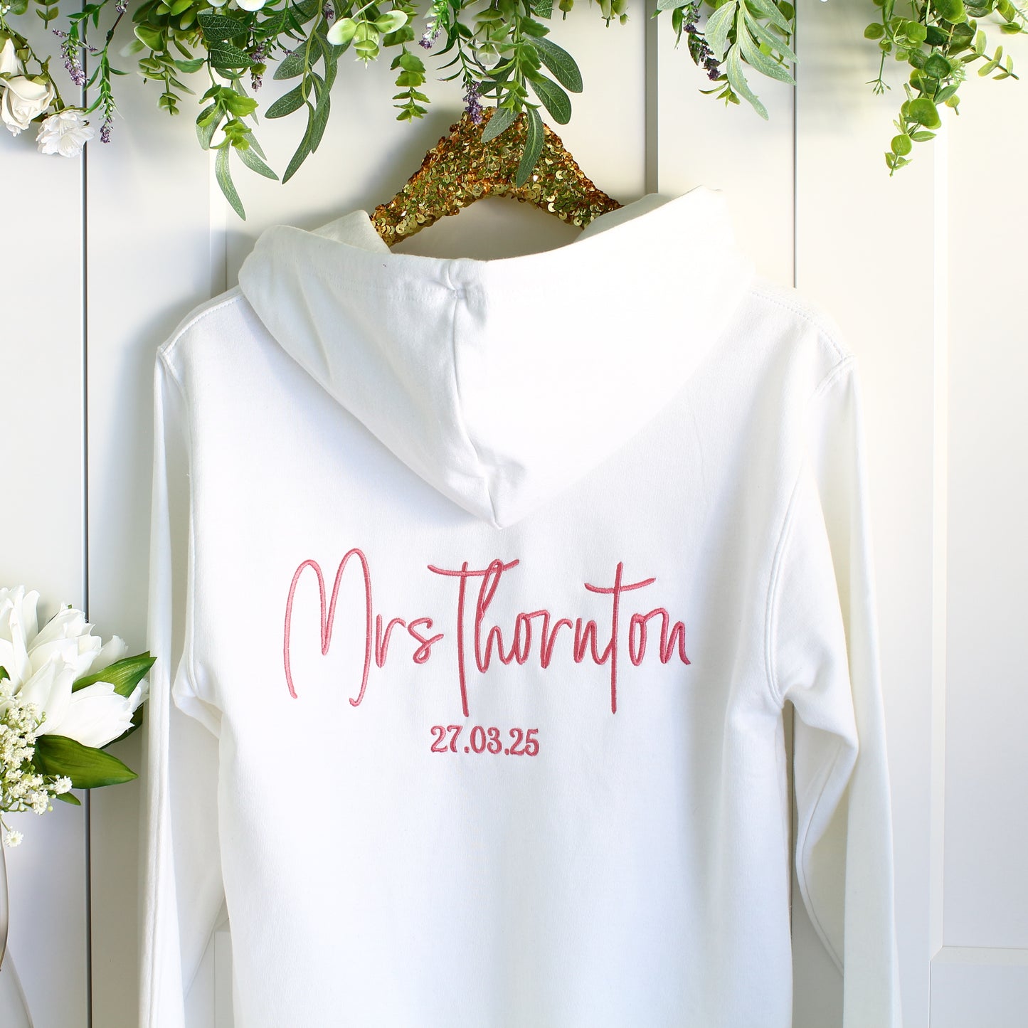 NEW - Mrs Name Zipped Hoodie