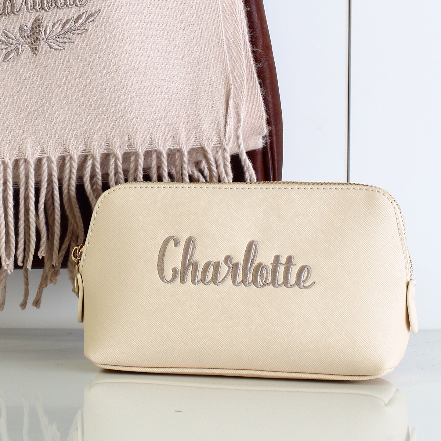 Scarf & Makeup Bag Gift Set - Name v2