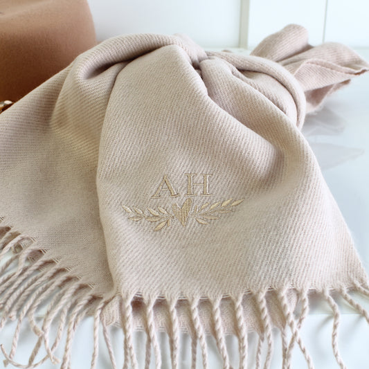 Scarf & Makeup Bag Gift Set - initials