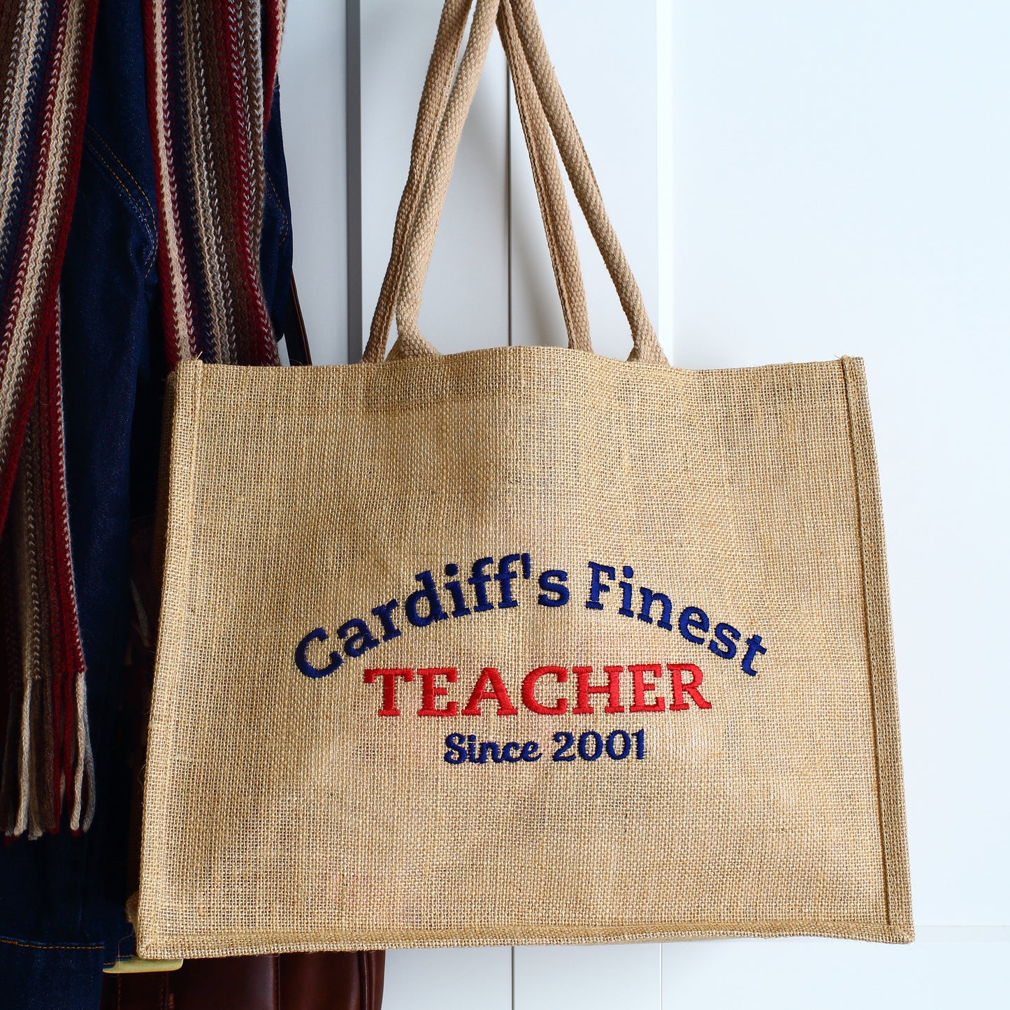 Embroidered Finest... Teacher tote Bag