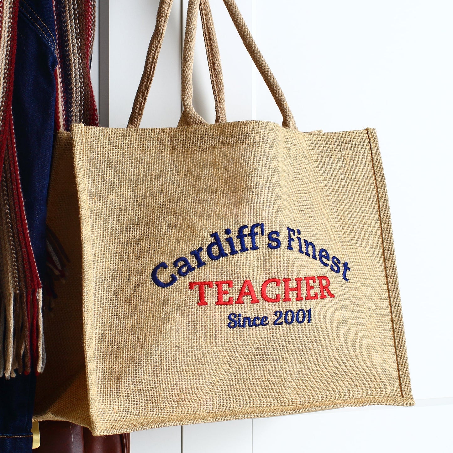 Embroidered Finest... Teacher tote Bag