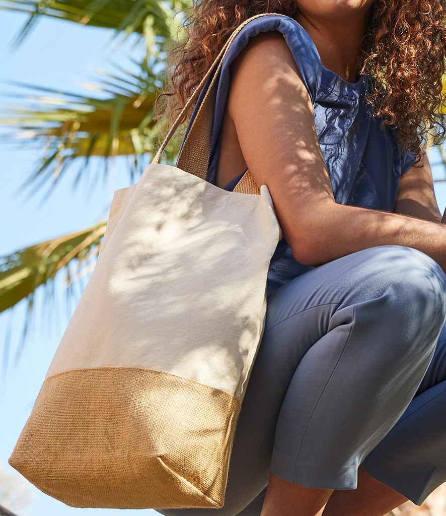 Embroidered Cotton Canvas Tote Bag - Name