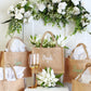 NEW - Embroidered Gift Bags - Natural w/heart