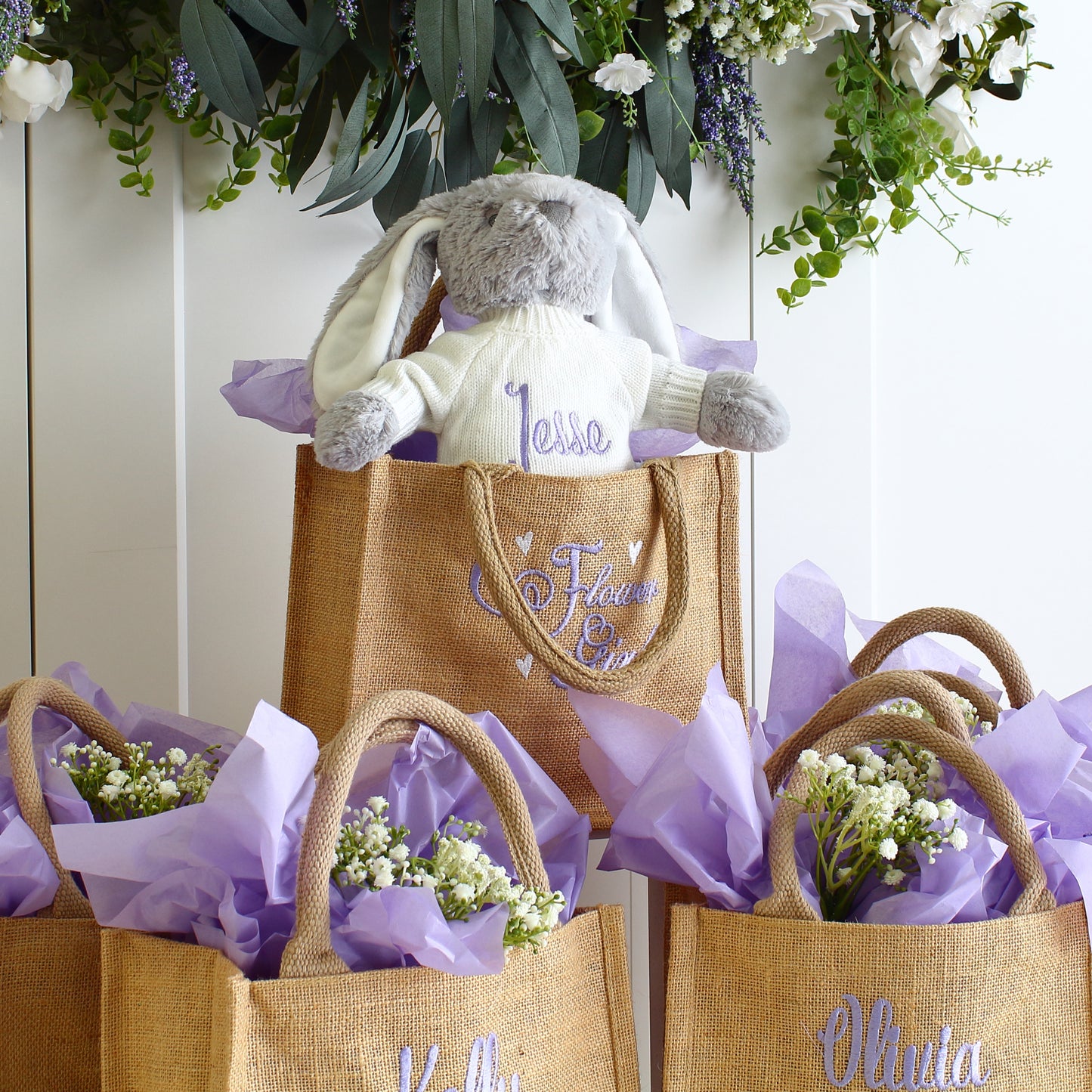 NEW - Flower Girl Bunny Rabbit + Bag option