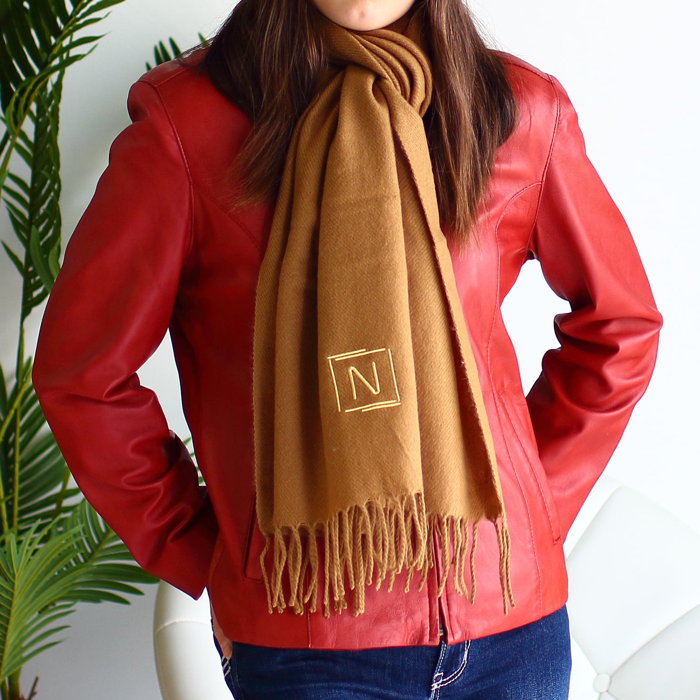 Square Monogram Initial - 6 Scarf Colours