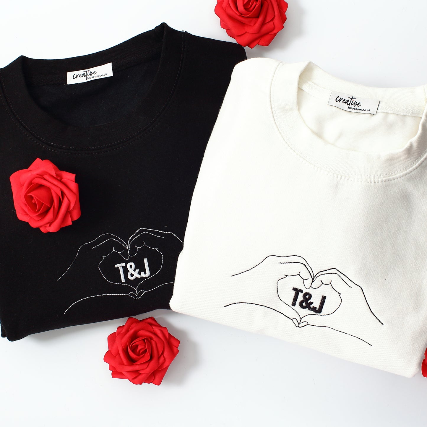 Line-art Sweatshirt - Let's make a heart