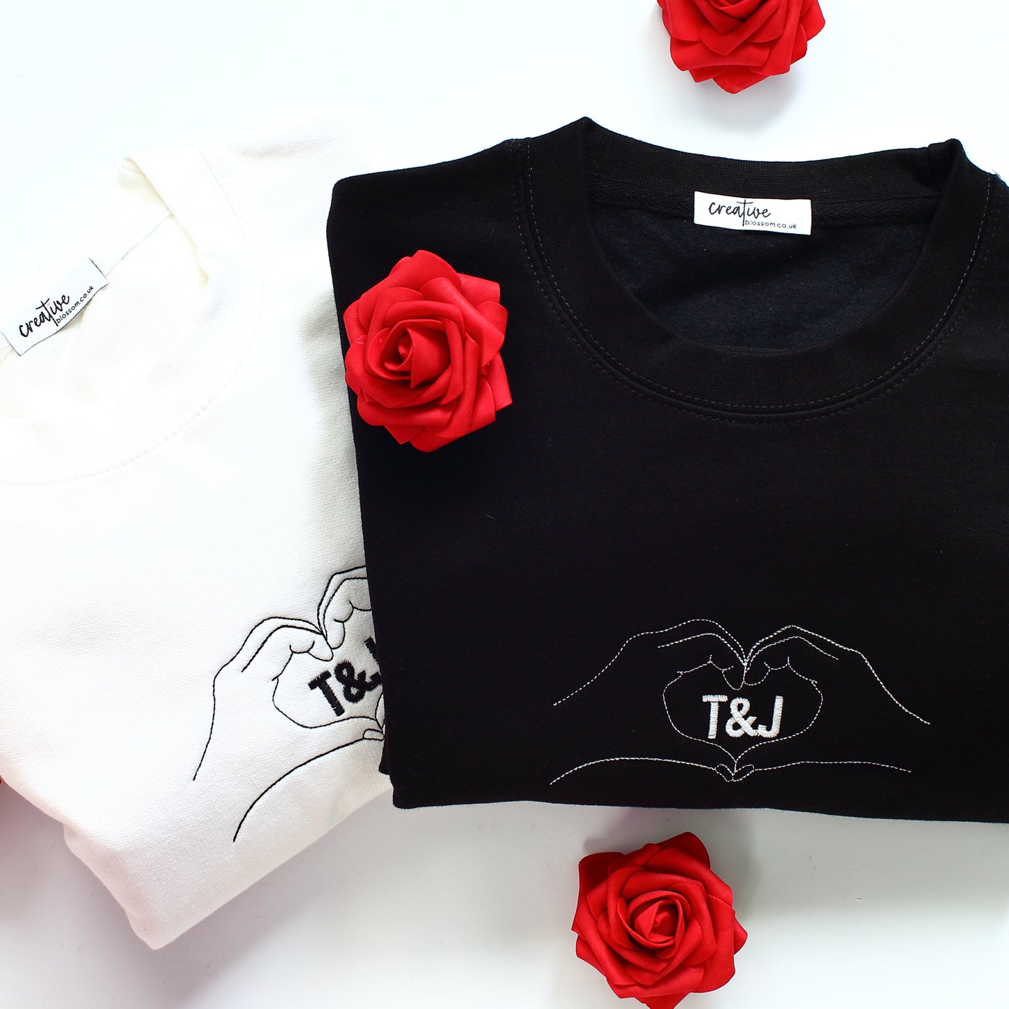 Line-art Sweatshirt - Let's make a heart