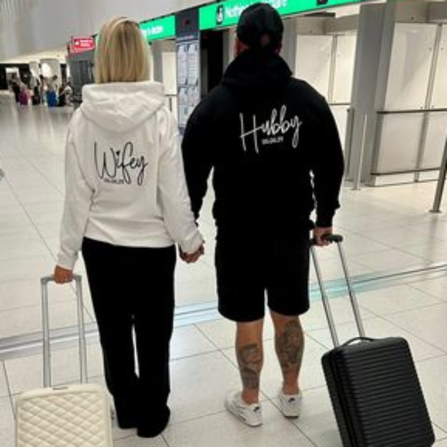 Wifey Hubby Zipped Hoodies