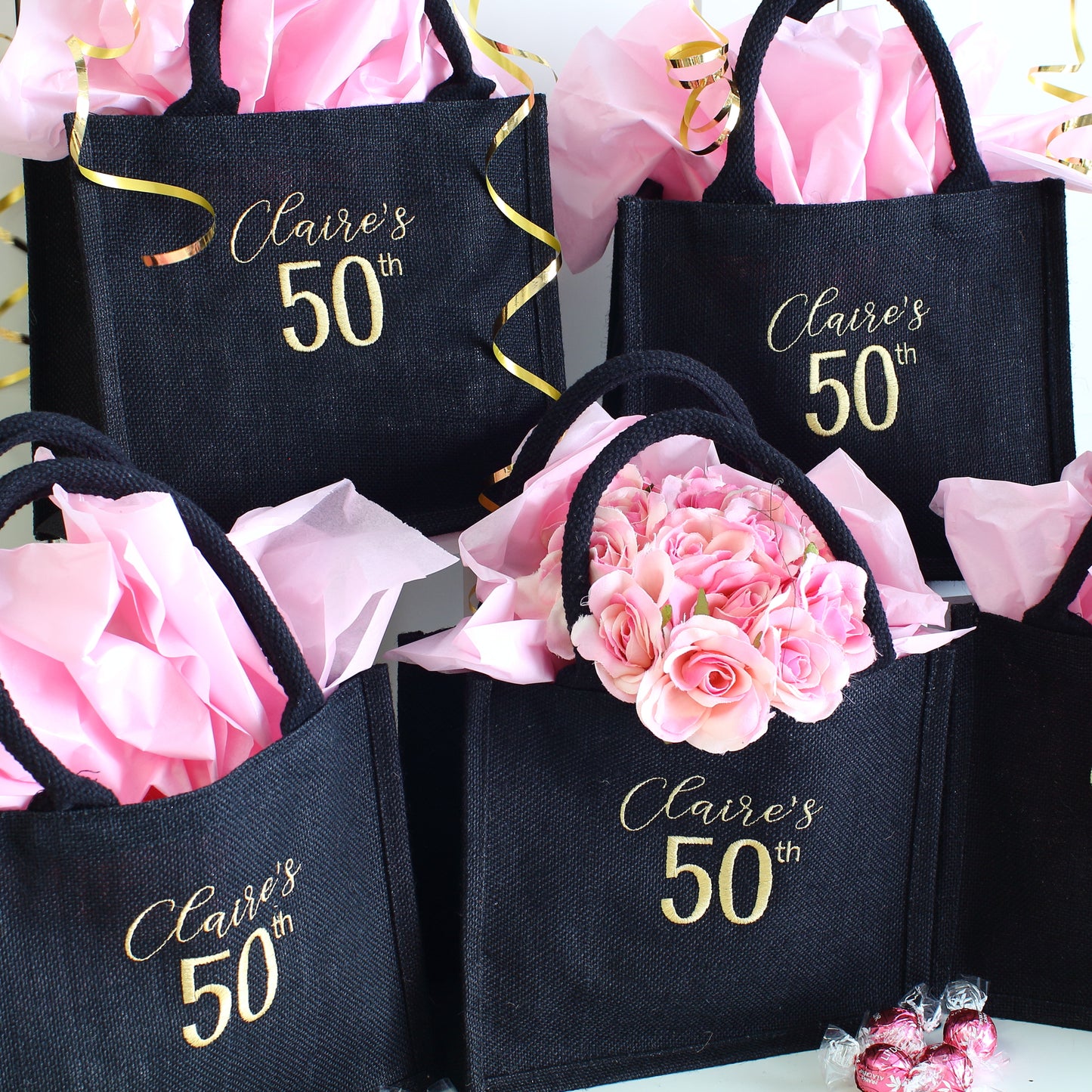 Embroidered Birthday Gift Bags - Any age