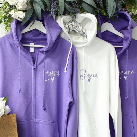 NEW - Bridal Zipped Hoodies - Lavender