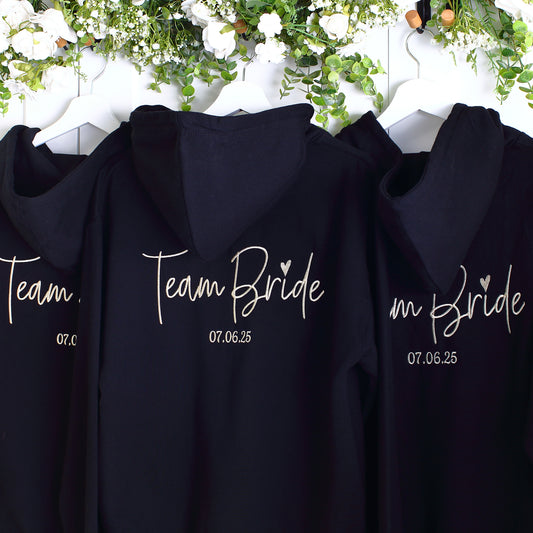 Team Bride Zipped Hoodies