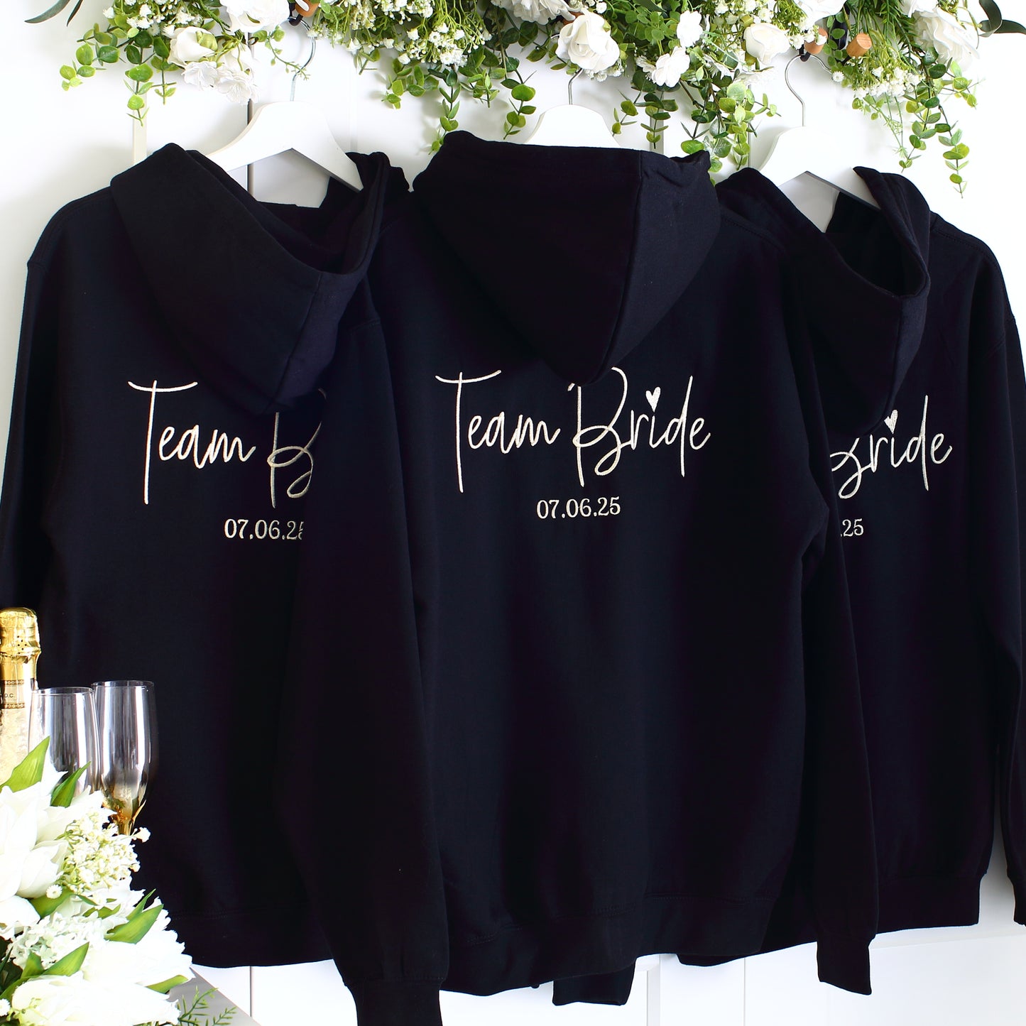 Team Bride Zipped Hoodies