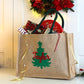 NEW - Embroidered 2D Christmas Tree Hamper Bag