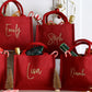 Embroidered Gift Bags - Red