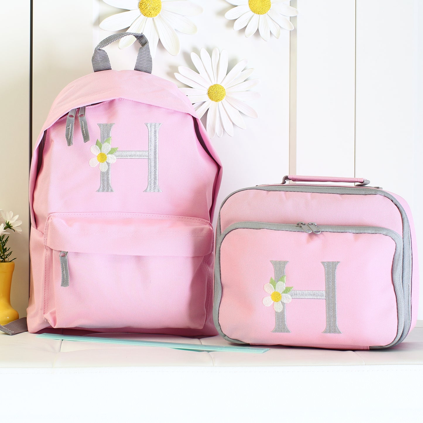 Daisy Initial Backpack & Lunch Bag