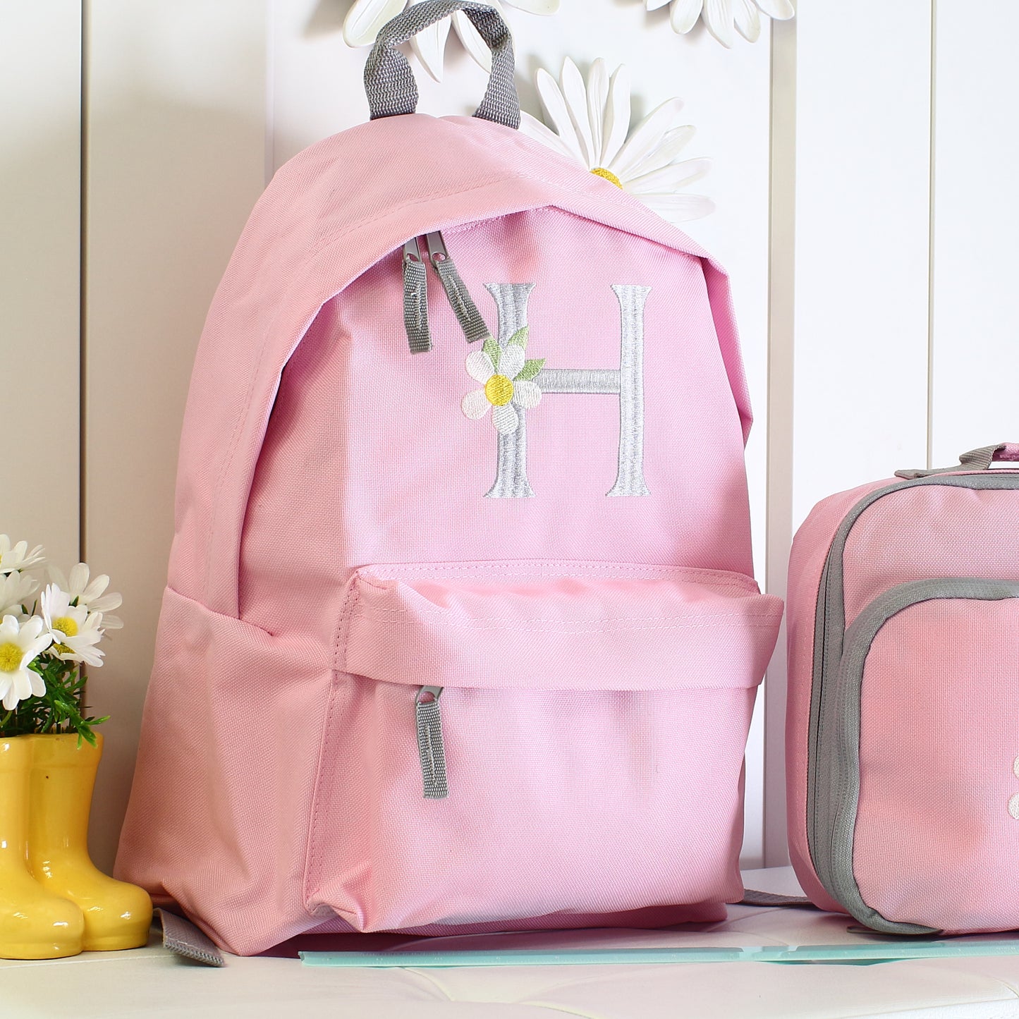 Daisy Initial Backpack & Lunch Bag