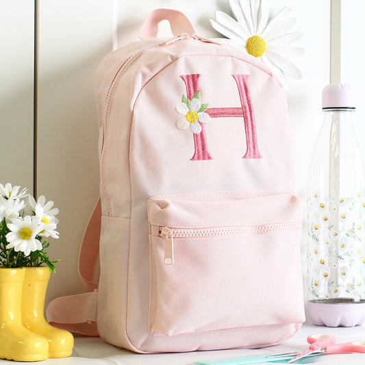 Daisy Initial Backpack - Pink