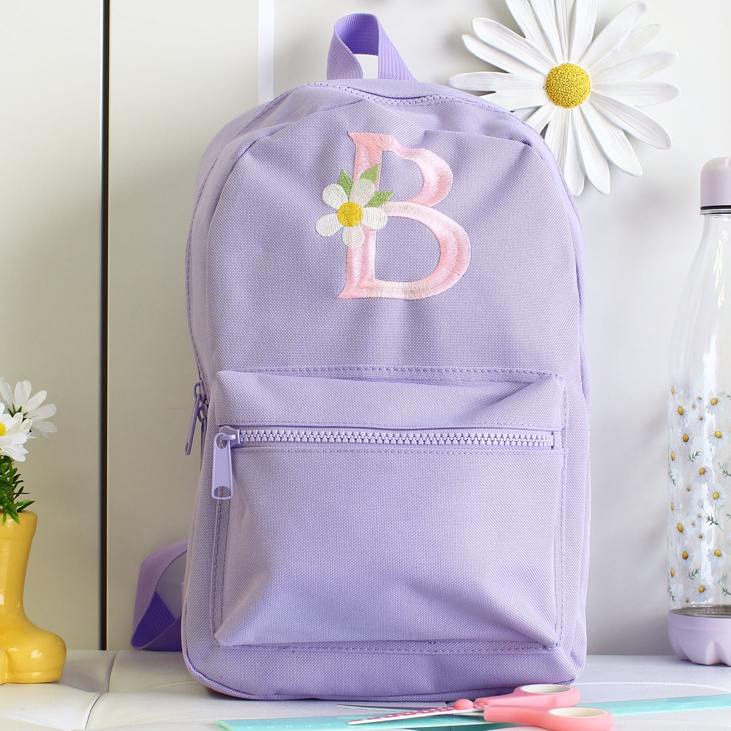 Daisy Initial Backpack - Lilac