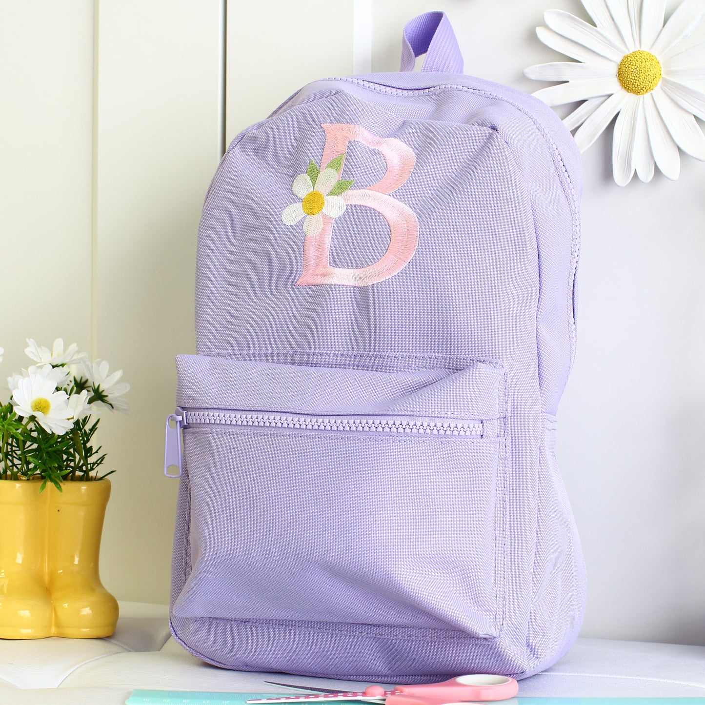 Daisy Initial Backpack - Lilac