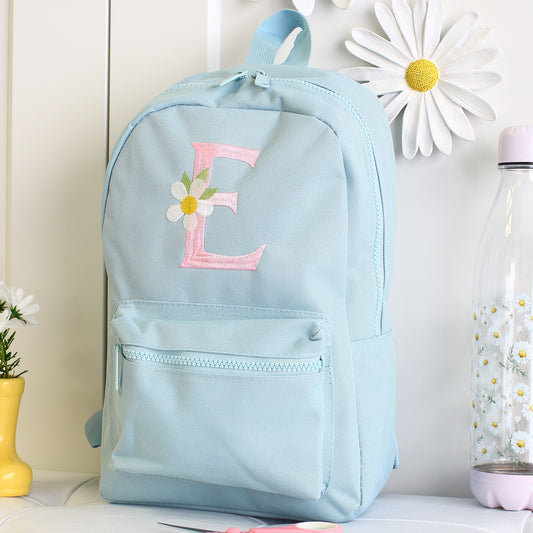 Daisy Initial Backpack - Blue