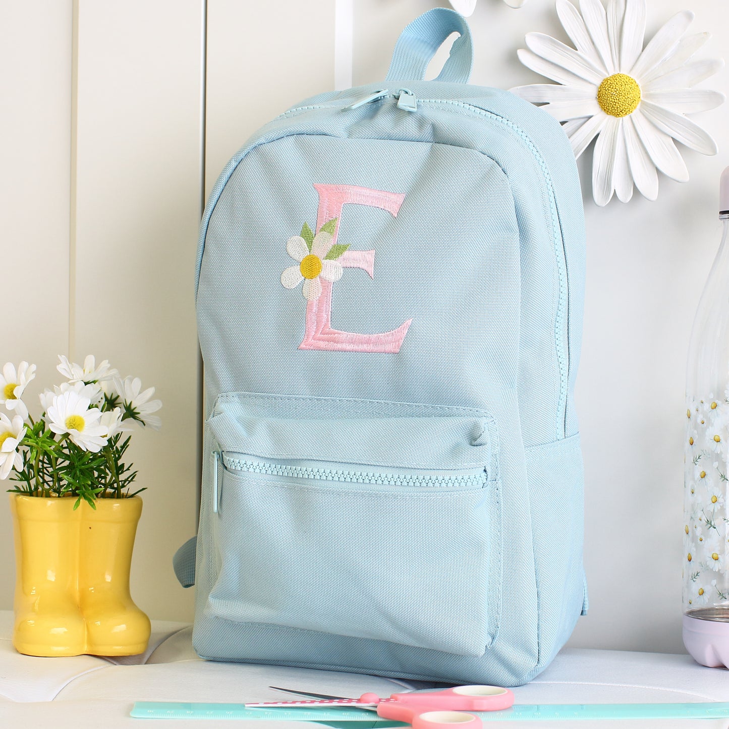 Daisy Initial Backpack - Blue