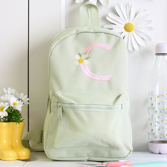 Daisy Initial Backpack - Lime