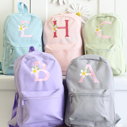 Daisy Initial Backpack - Pink