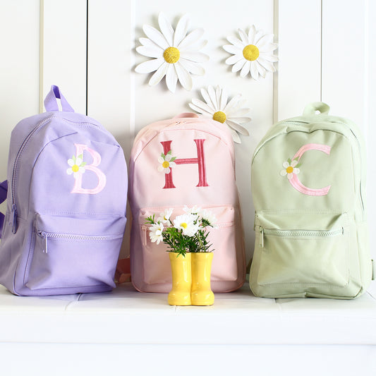 Daisy Initial Backpack - Lilac