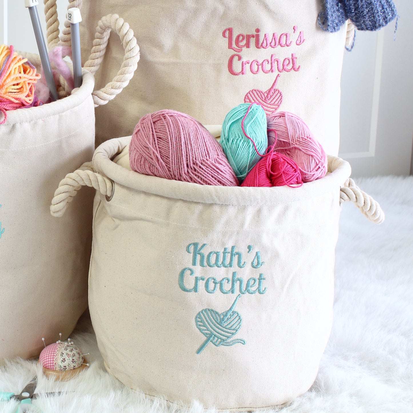 Heavyweight Canvas Storage  - Crochet