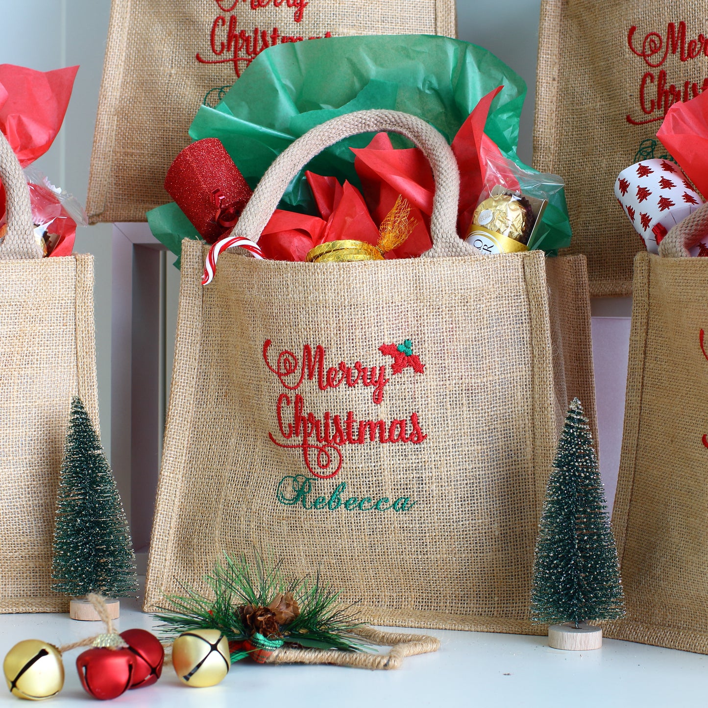 NEW -Small Merry Christmas bags - Traditional