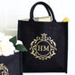 Embroidered Ornate Initials - Black