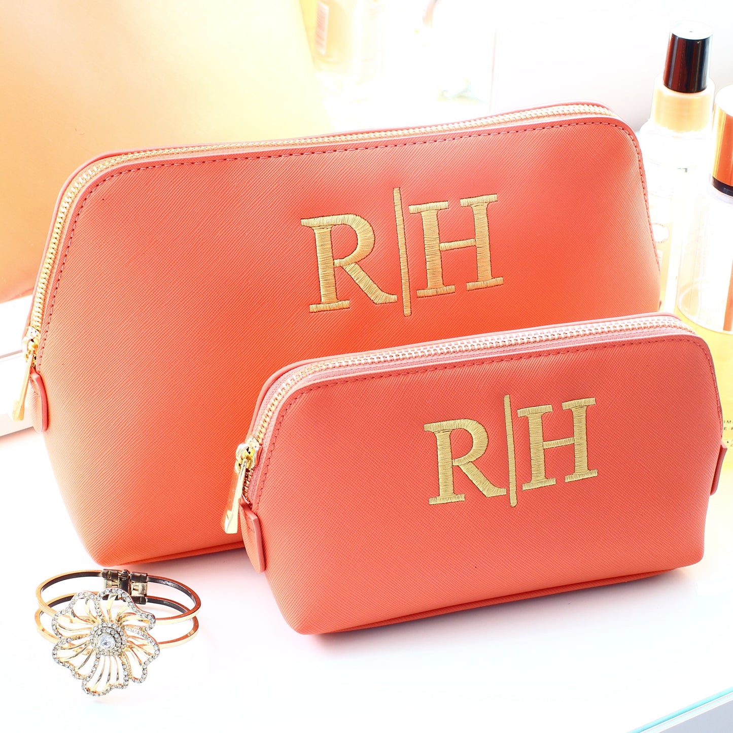 Luxury Cosmetic Bags - Initials **