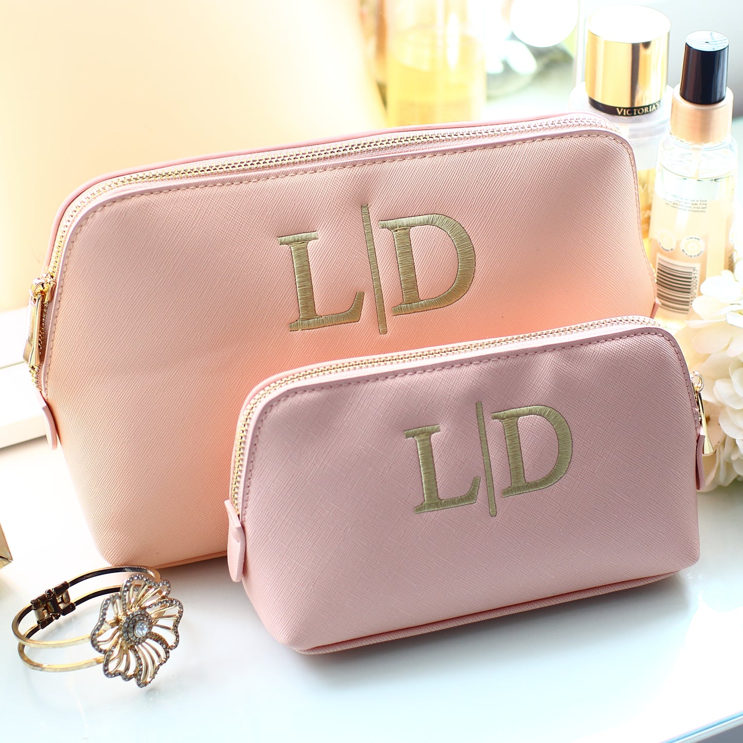 Luxury Cosmetic Bags - Initials *