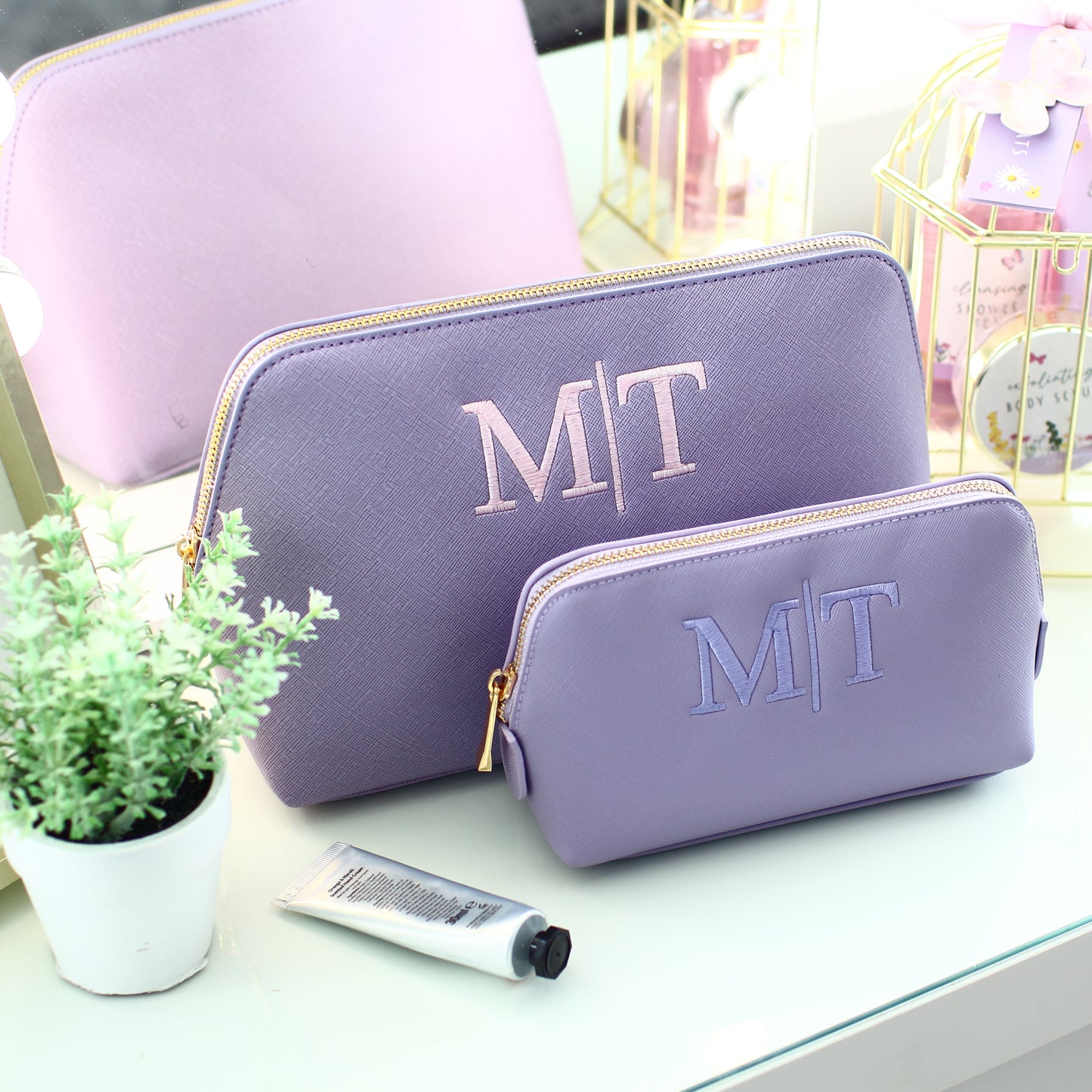 Luxury Cosmetic Bags - Initials *