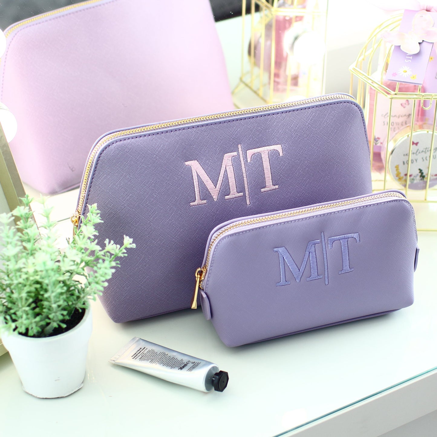 Luxury Cosmetic Bags - Initials **