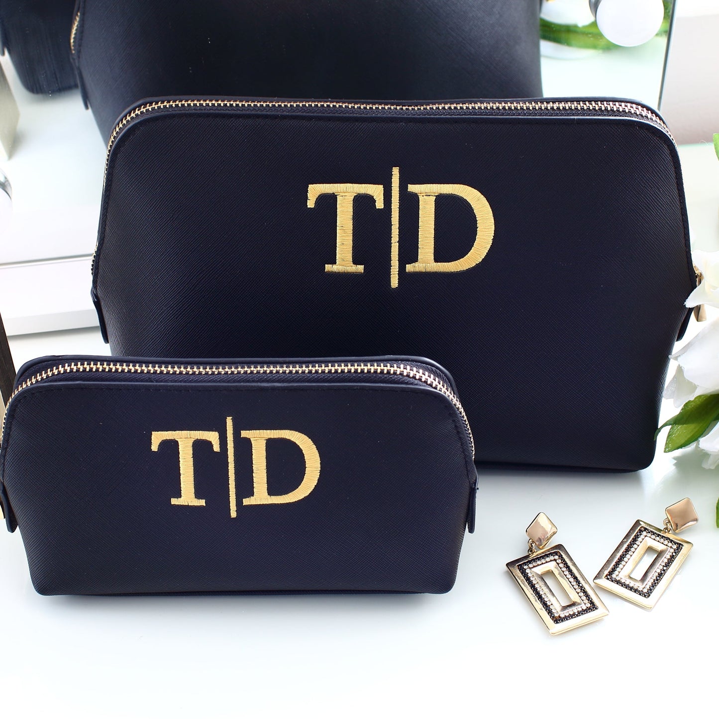 Luxury Cosmetic Bags - Initials **