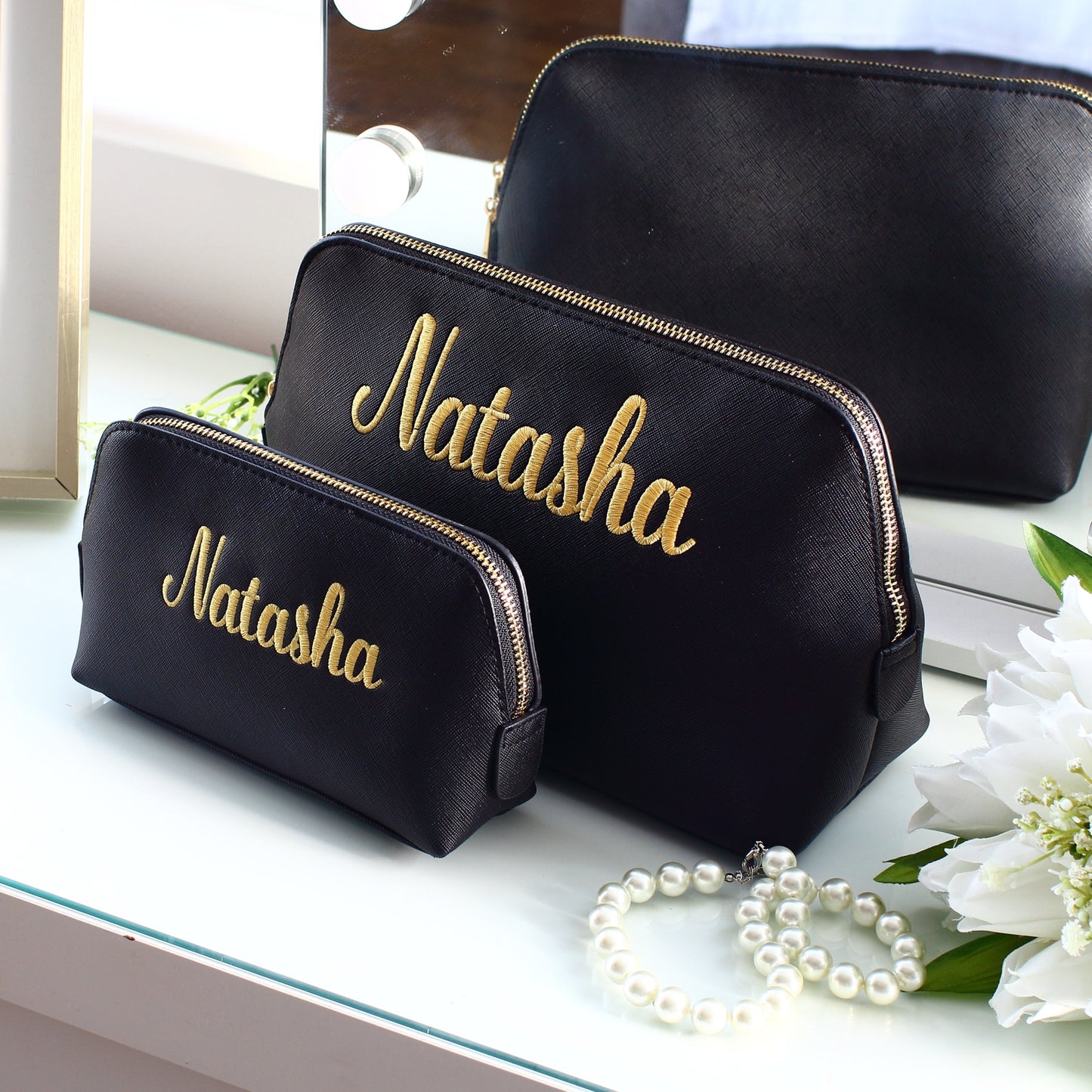 Luxury Cosmetic Bags - Name **